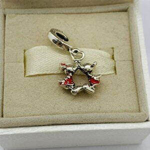 🔥🔥Pandora Disney Mickey & Minnie Kiss Dangle Charm